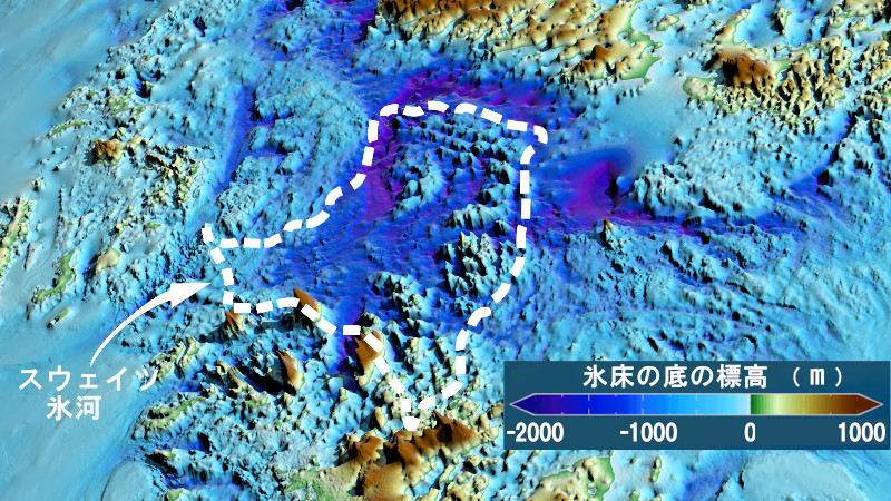 西南極の海底地盤図